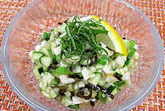 夏野菜の香味だし和え